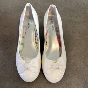 George White Formal Dress Shoes wedding Church shoes Youth Girls 3 NEW